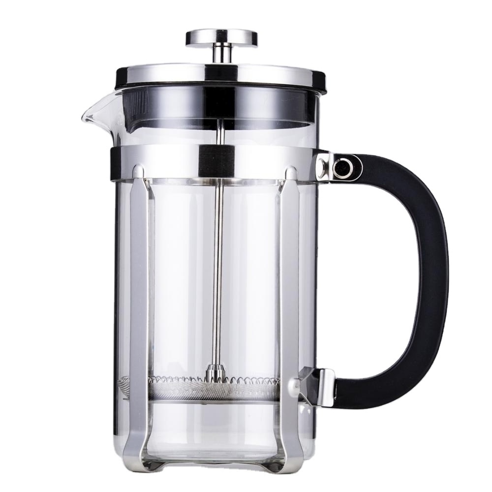 Hot Sale 1L Glass Stainless Steel French Coffee Press/Tea Maker/ Coffee Plunger