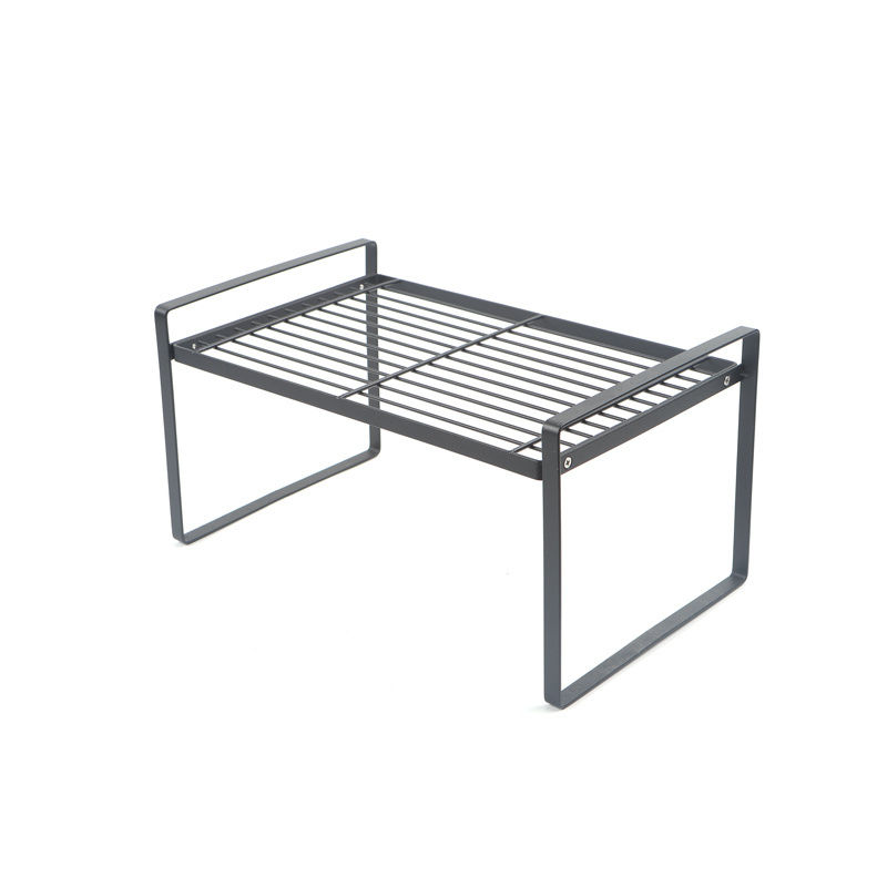 Simple style kitchen organize rack tabletop storage shelf metal storage rack