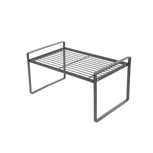 Simple style kitchen organize rack tabletop storage shelf metal storage rack