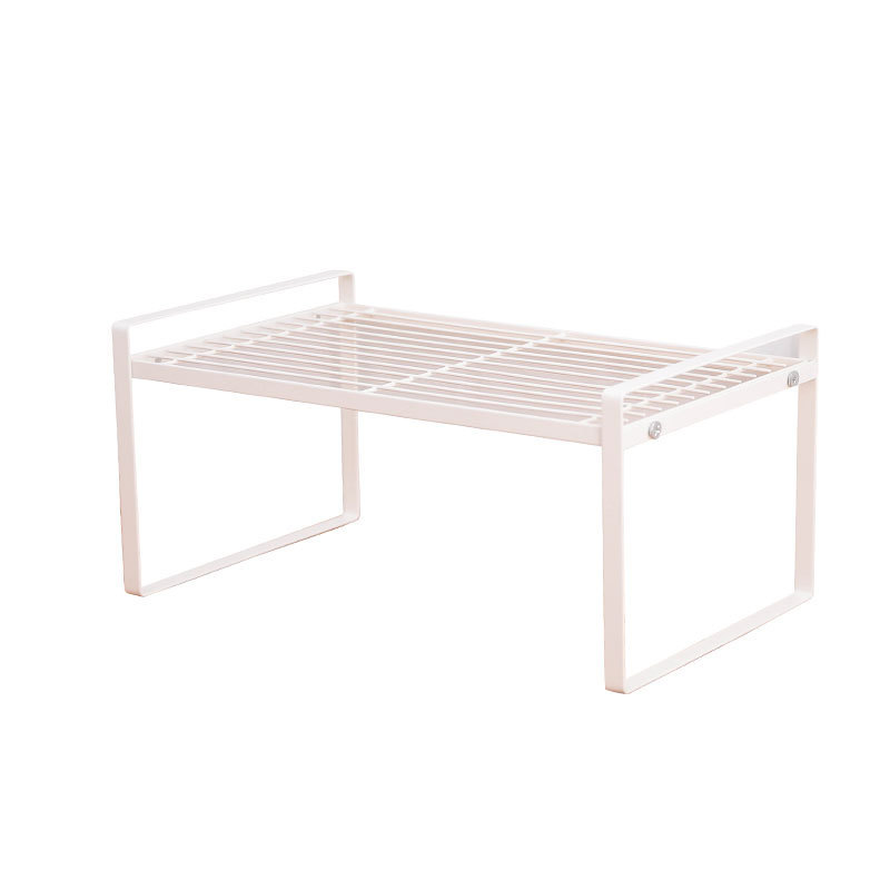 Simple style kitchen organize rack tabletop storage shelf metal storage rack