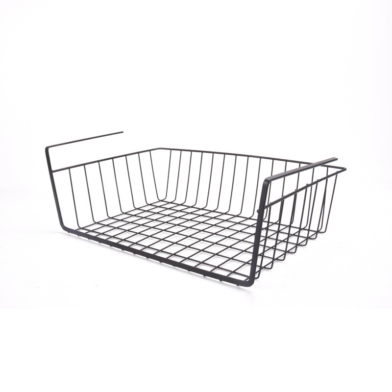 Household Kitchen Pantry Storage Under Shelf Wire Metal Basket