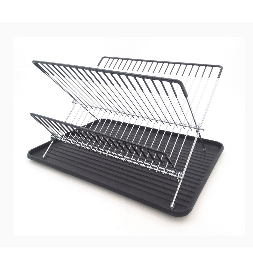 Space Saving Kitchen Storage Collapsible Folding Metal Dish Drying Rack