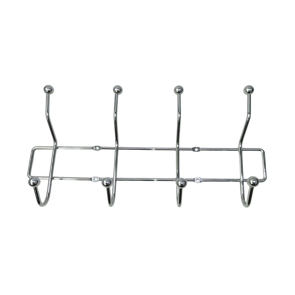 Wholesale Chrome Wall Mounted Metal Double Coat Hook Rack