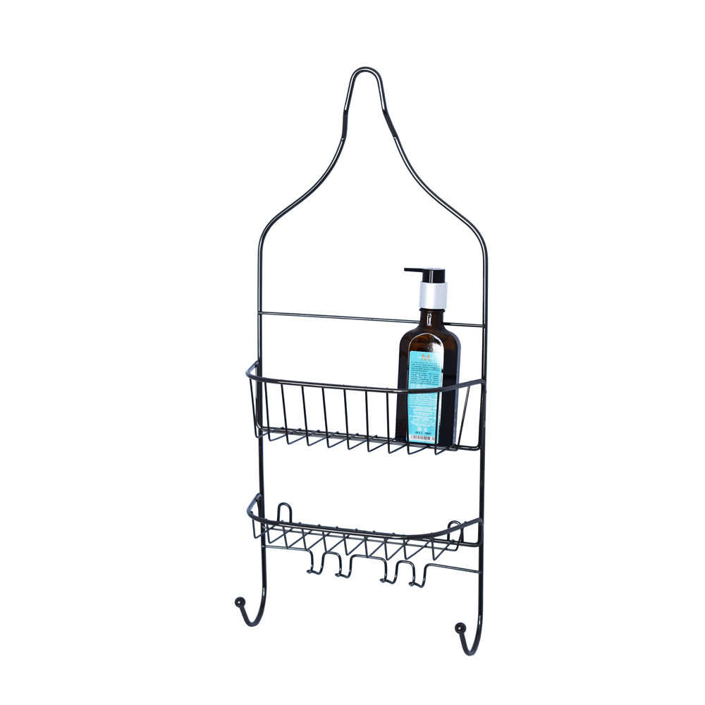 Metal Hanging Shampoo Storage Bathroom Shelf 3 Tier Shower Caddy Basket