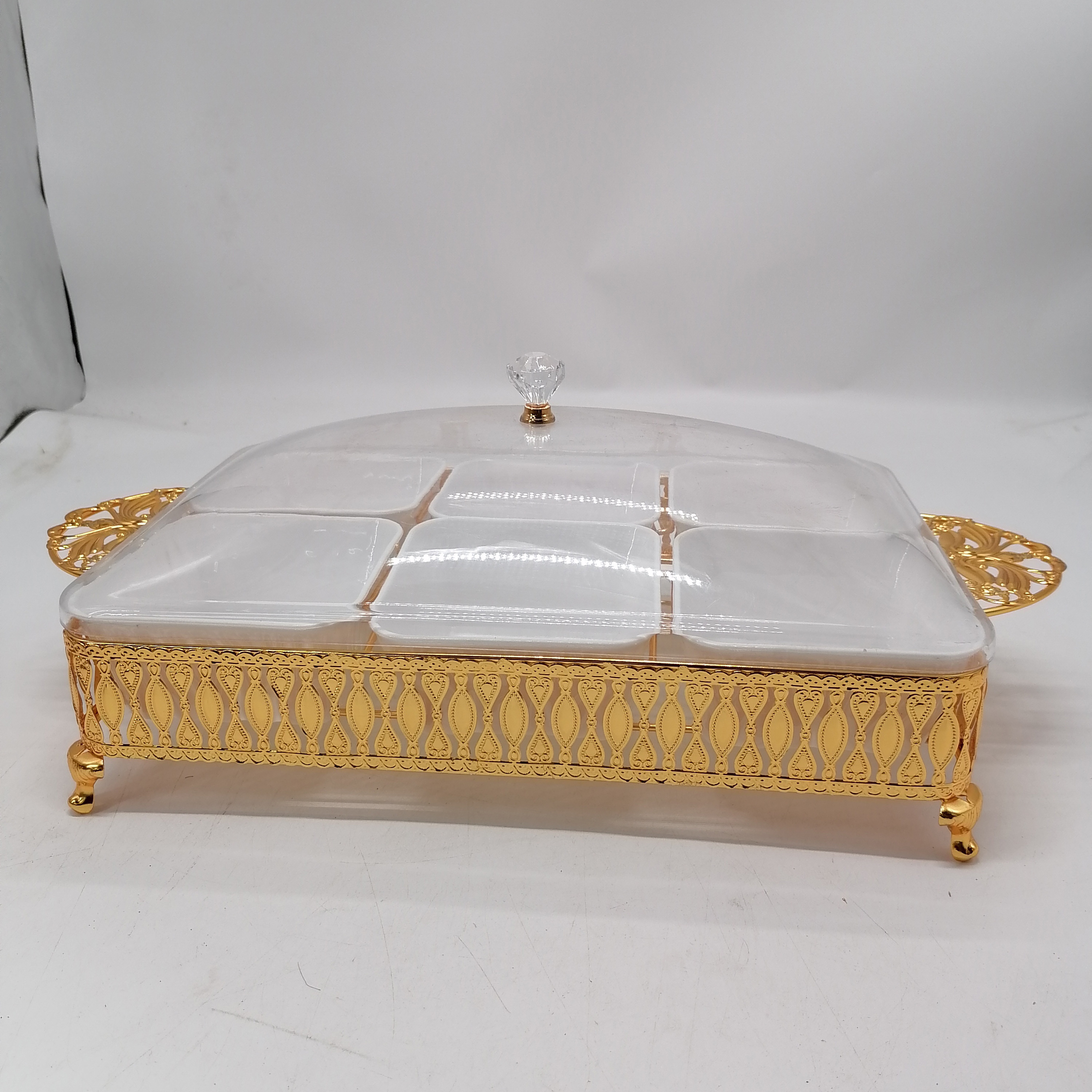 Arabian gold candy sugar dried fruit storage box dish wedding gift as snack basket