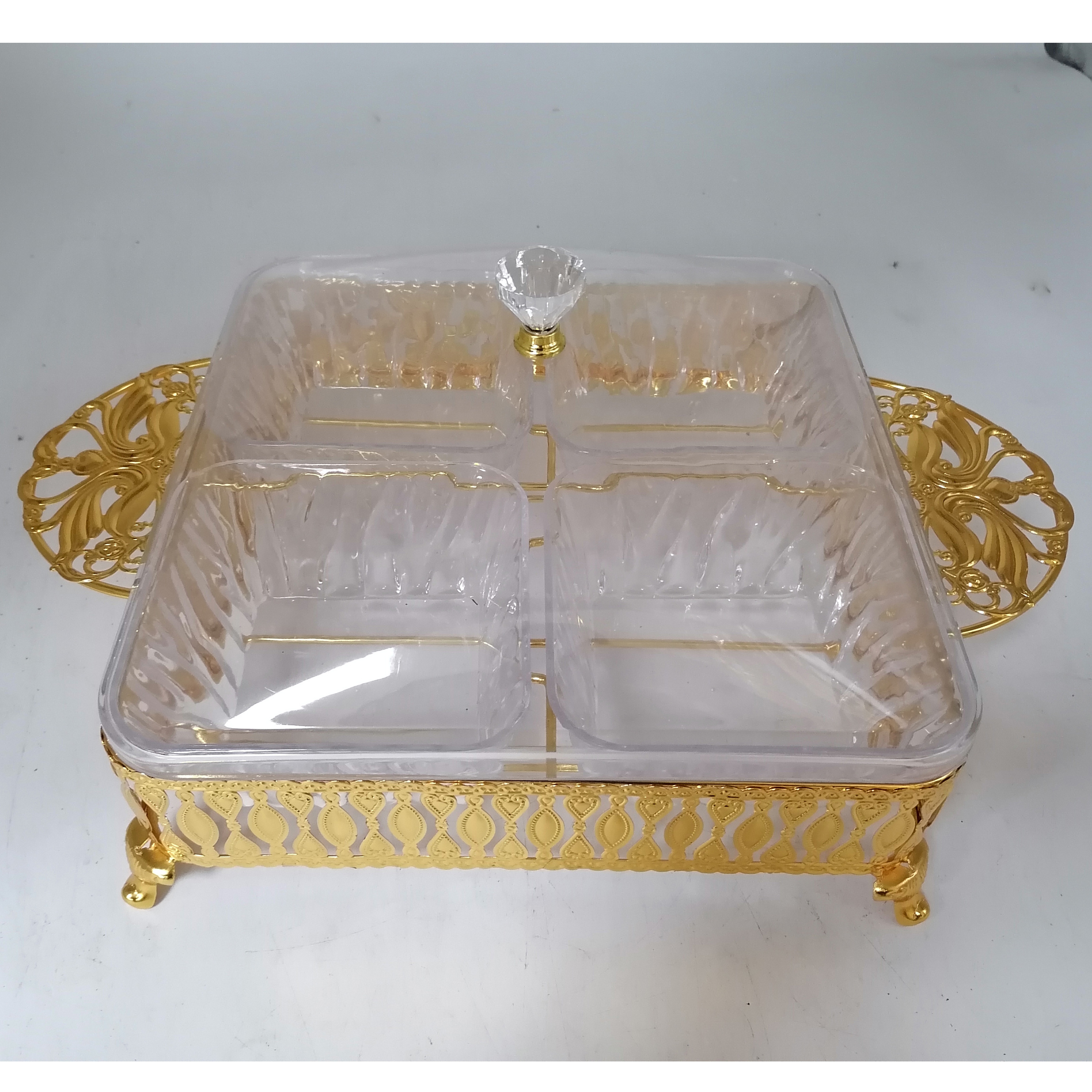 Arabian gold candy sugar dried fruit storage box dish wedding gift as snack basket