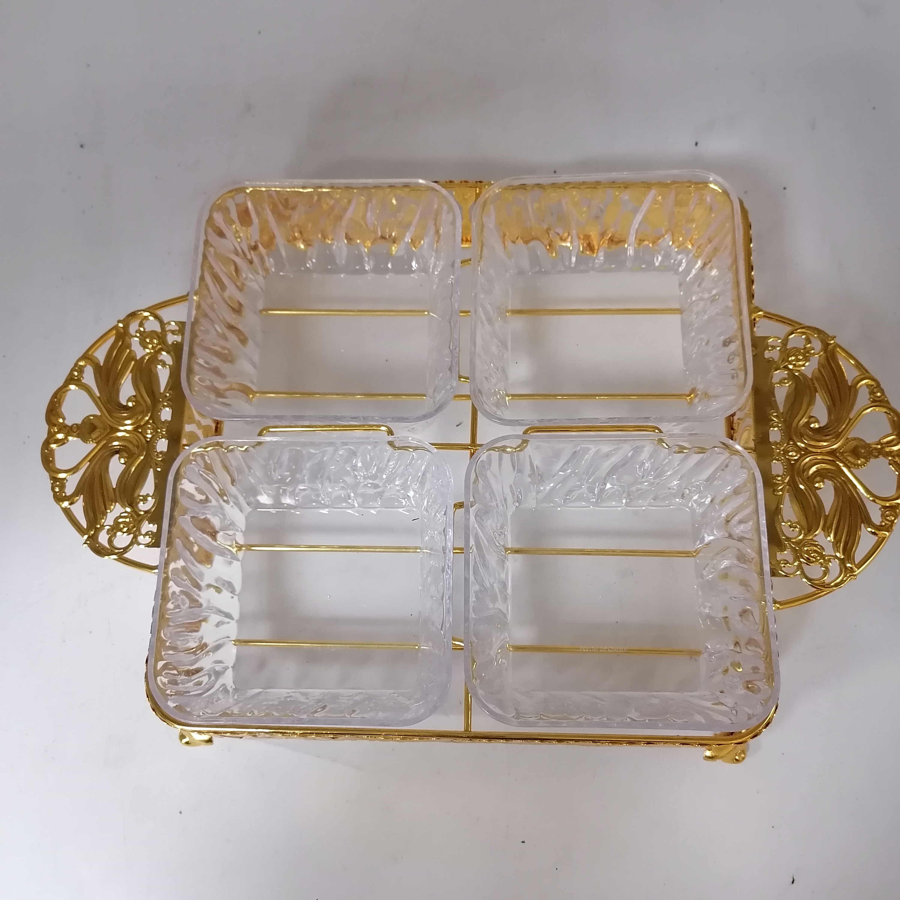 Arabian gold candy sugar dried fruit storage box dish wedding gift as snack basket