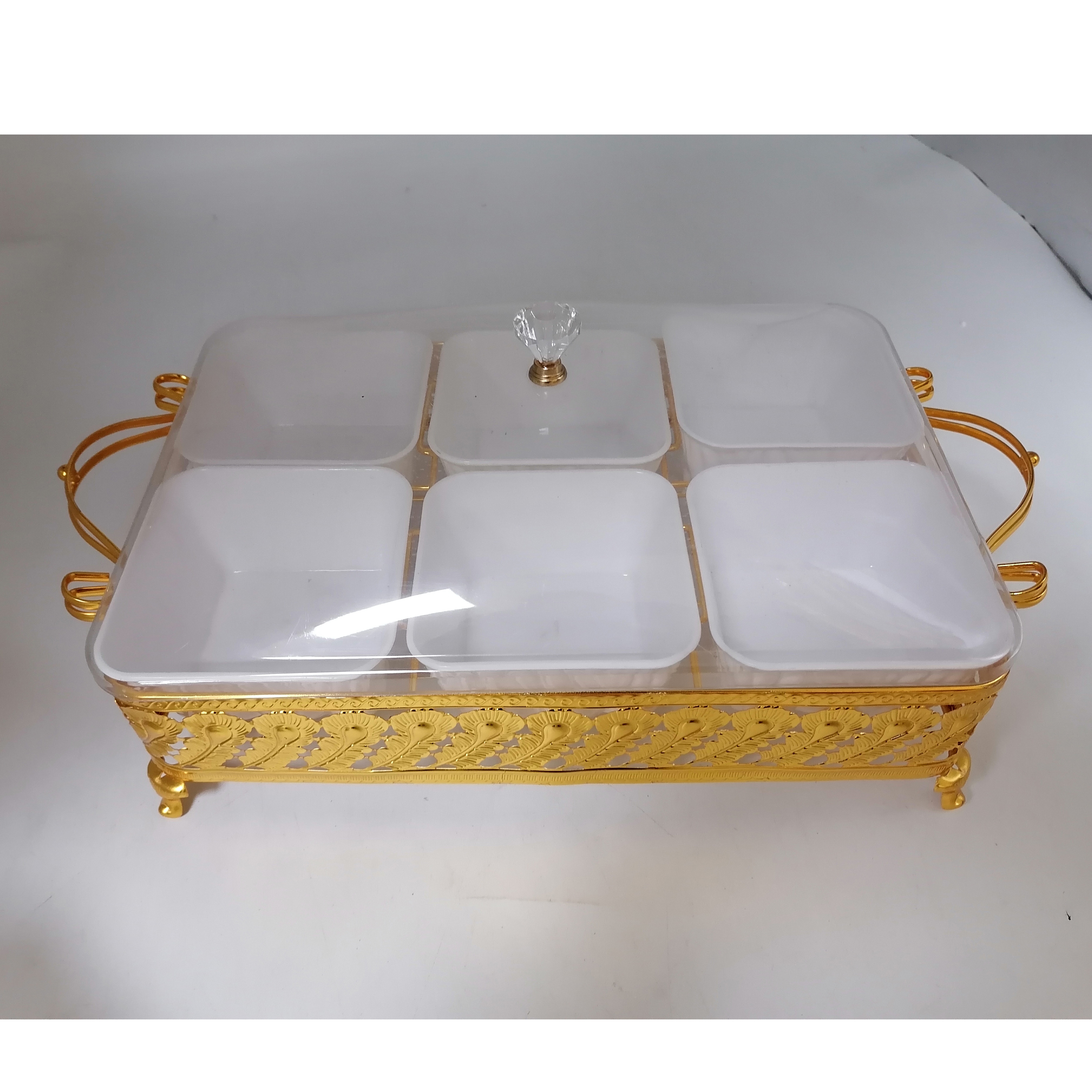 Arabian gold candy sugar dried fruit storage box dish wedding gift as snack basket