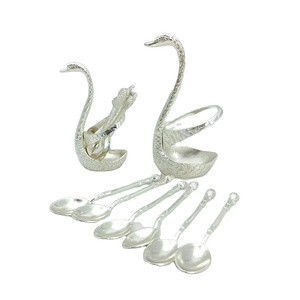 The Latest Cute Swan Fork Holder Kitchen Storage Nordic Spoon Holder Retro Creative Metal Fork Rack