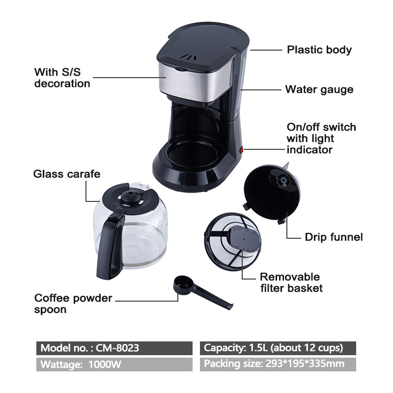 Home Use Smart Coffee Maker Semi Automatic Drip Coffee Maker Cafetera Coffee Machine