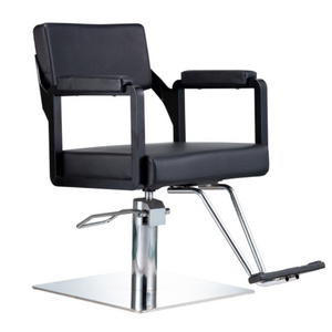 Most-Liked Multifunctional Salon Furniture Comfortable Belmont Barber Chair Parts Black Barber Chair