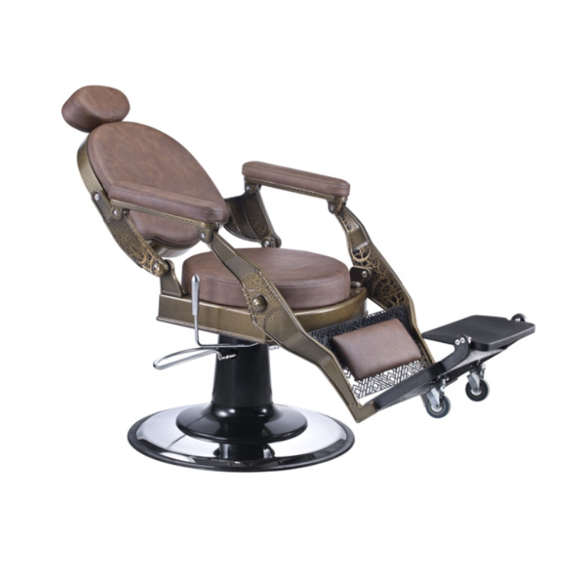 Top-Notch New Promotion Portable Reclining Multifunctional Durable Barber Chair Good Brown Barber Chair For Living Room