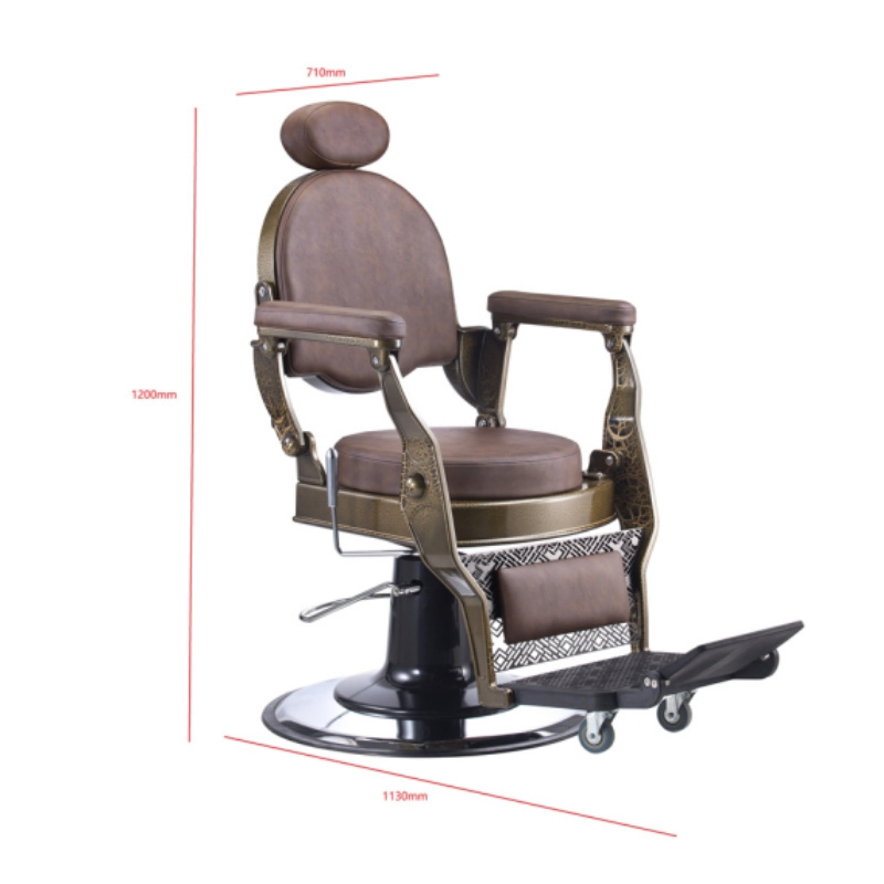 Top-Notch New Promotion Portable Reclining Multifunctional Durable Barber Chair Good Brown Barber Chair For Living Room