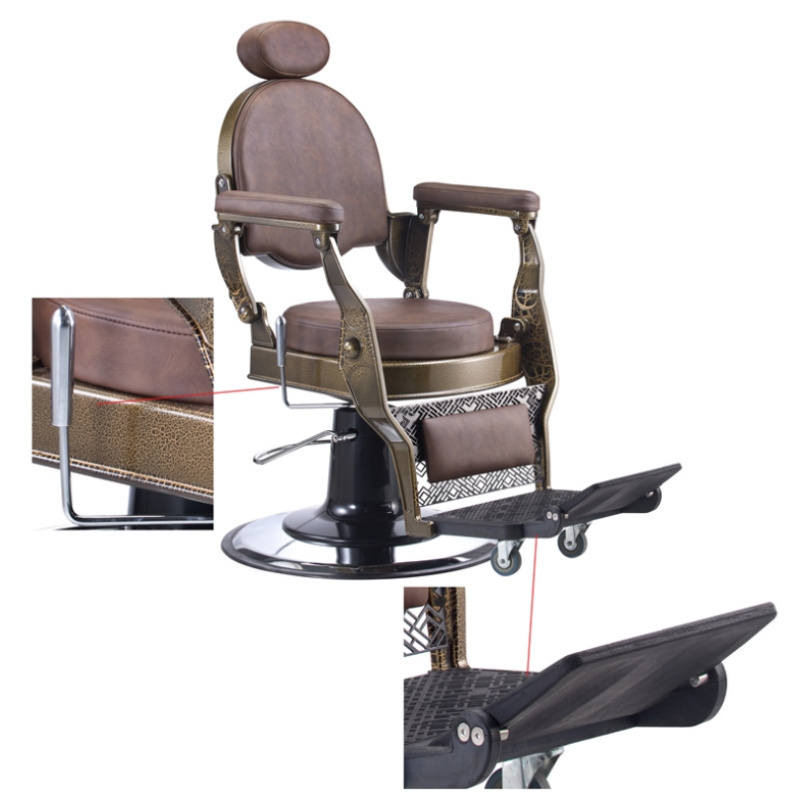 Top-Notch New Promotion Portable Reclining Multifunctional Durable Barber Chair Good Brown Barber Chair For Living Room