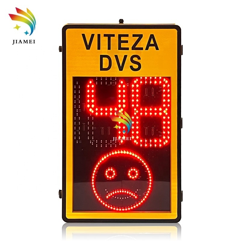 Custom 1000*600mm street intersection speed limit traffic signs Solar radar speed limit traffic signs