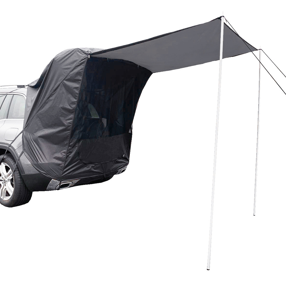 Custom Size Outdoor Self Driving Tour Canopy Waterproof Cover Sun Shade Anti Bites Car Rear Awning Tent