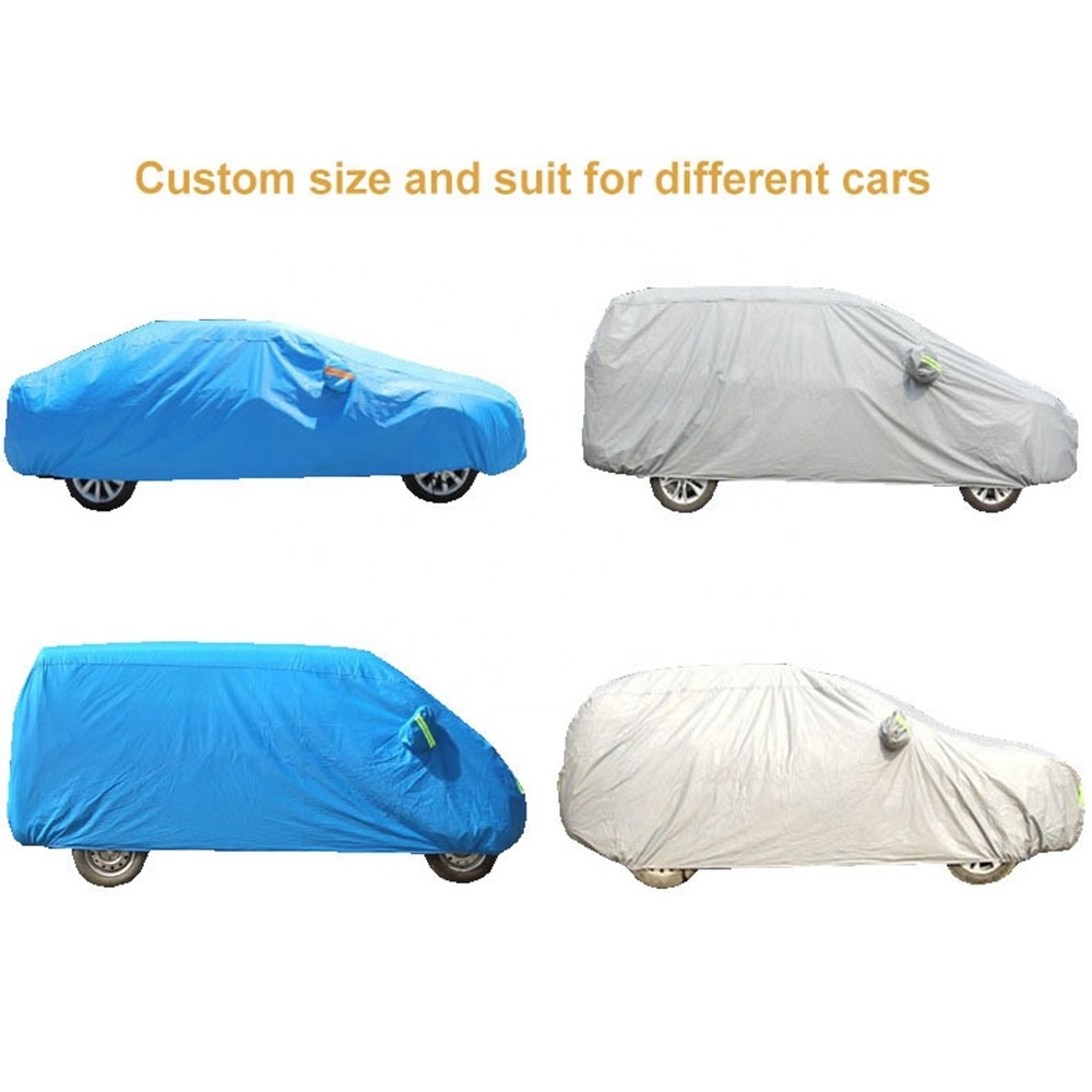 High Quality Silver Waterproof Sun Shade Protection Car Body Cover Auti UV Rain Snow Car Cover