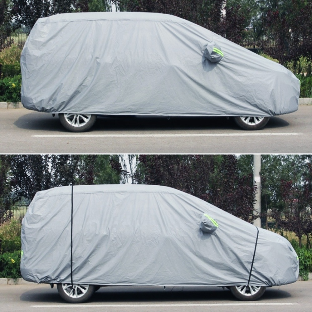 High Quality Silver Waterproof Sun Shade Protection Car Body Cover Auti UV Rain Snow Car Cover