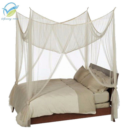 Factory Wholesale Polyester Luxury Rectangular Shape Bedroom Hanging King size bed Mosquito Net