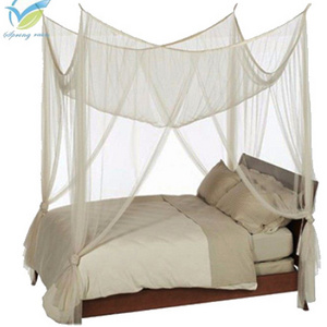 Factory Wholesale Polyester Luxury Rectangular Shape Bedroom Hanging King size bed Mosquito Net