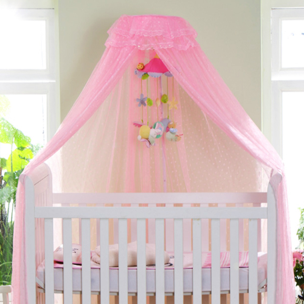 Wholesale Polyester Canopy Dome Hanging Baby Bassinet Baby Crib Bed Mosquito Net