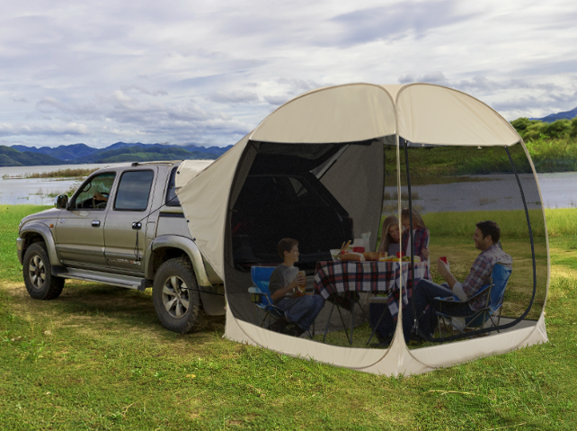 Truck Tent SUV Car Tent Pop Up Camping Outdoor Travel Screen House Room Shelter