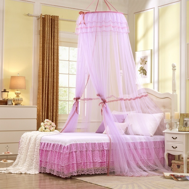 Wholesale 2020 New Design Dome Folding Fashion housewifery Curtain Lace Princess Canopy Hanging Mosquito Net