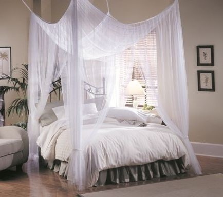 Factory Wholesale Polyester Luxury Rectangular Shape Bedroom Hanging King size bed Mosquito Net