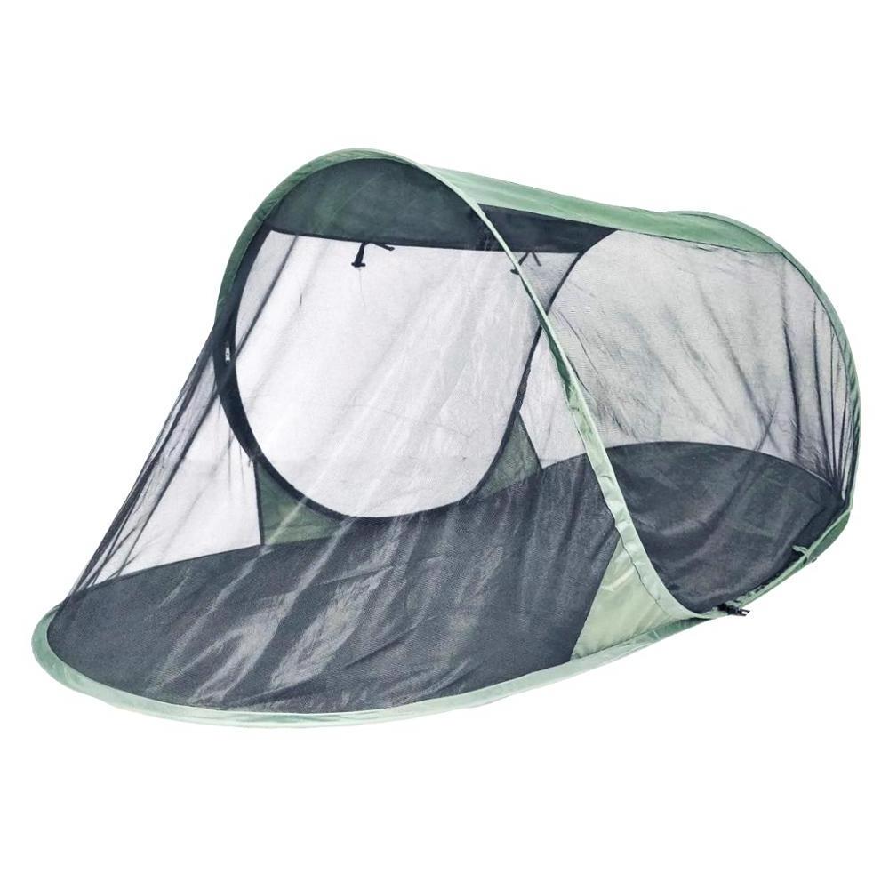 Single Blow Up Folding Picnic Shelter Family Camping Hiking Tactical Outdoor Pop Up Mesh Mosquito Net Tent