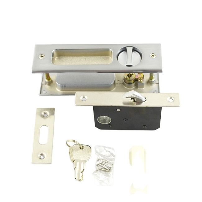 China supplier zinc alloy sliding door locks , hotel door lock , hidden door lock