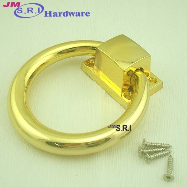 Golden stainless steel large door knocker chair ring pull