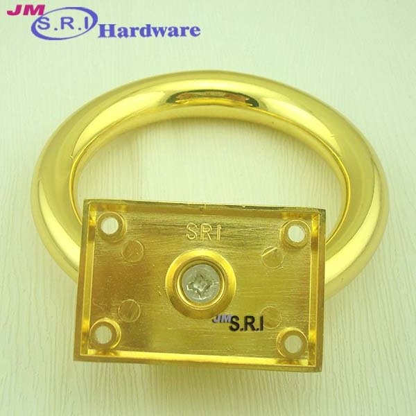 Golden stainless steel large door knocker chair ring pull