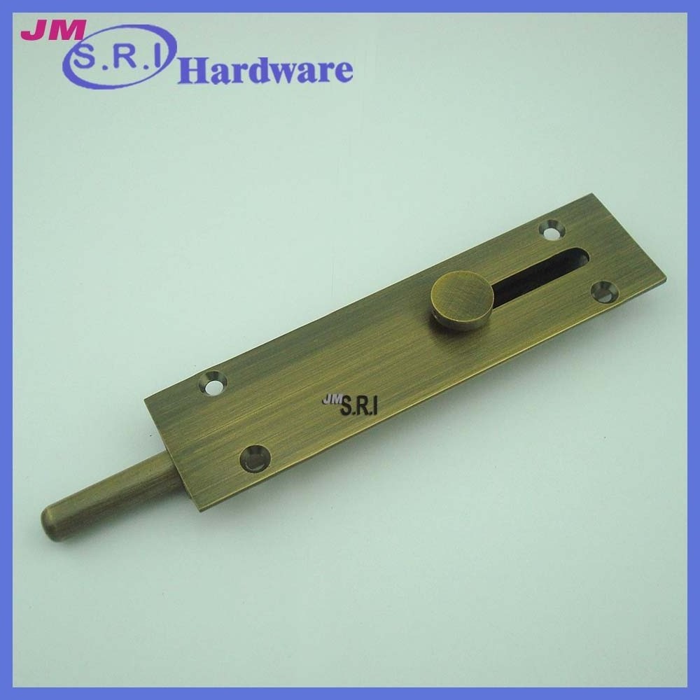 Modern brass surface mounted floor door lock bolt