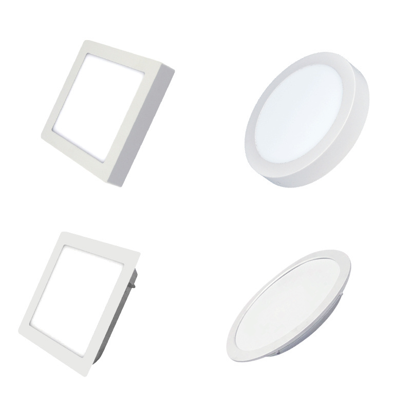 3w 6w 9w 18w Luminous White Acrylic Recessed Round Led Panel Light Manufactures Surface mounted Lighting Warm Office