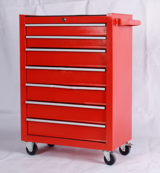 7 Drawers Rolling Metal Rugged Equipment Tool Cabinet For Storage Tools