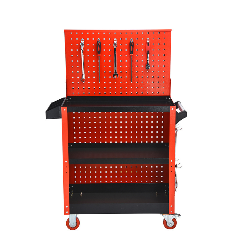 3 Tier Tool Cart Dolly Trolley Heavy Duty Service Rolling Storage Tool Cart with panel