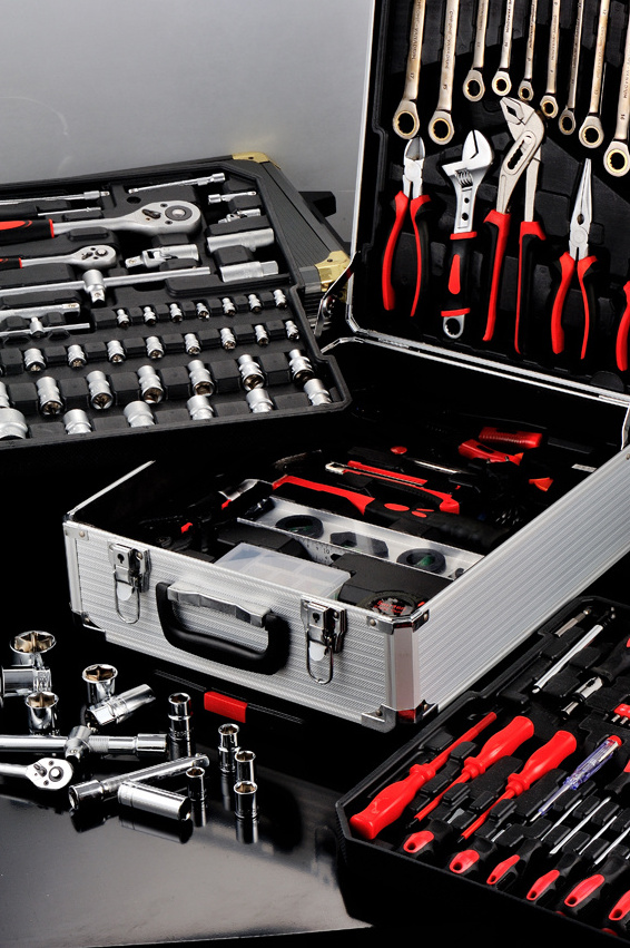 250 PCS High Quality Kit Tools Professional Tool Set With Aluminum Box Herramientas-genral