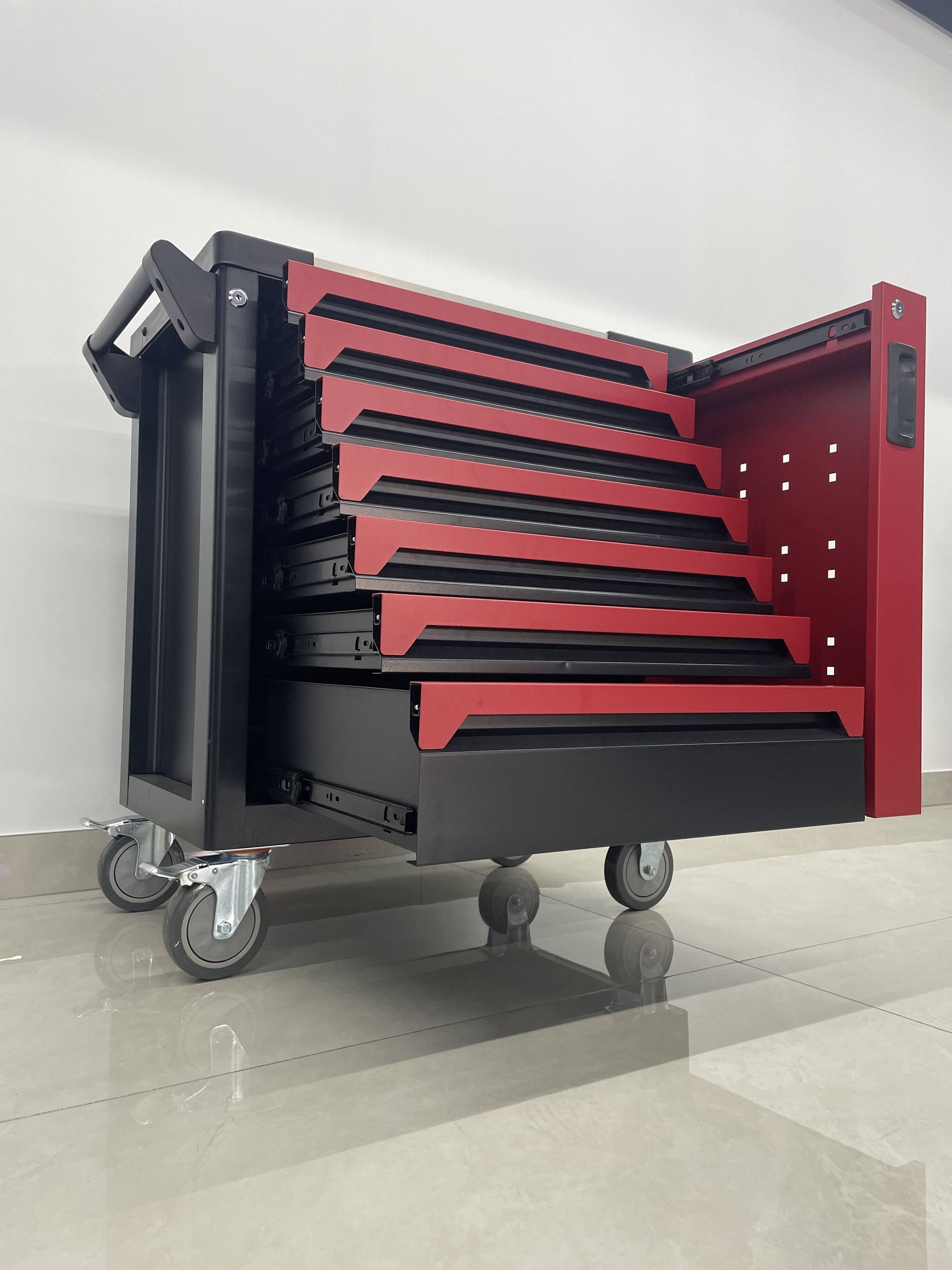 8 Drawers Garage Storage 258 Pcs Tool Sets Box Tool Chest Workshop Trolley Heavy Duty Tool Cabinet