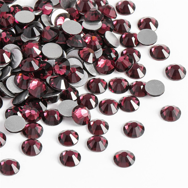 high Quality SS16 red Flatback glue on diamond Glass Rhinestones Glass Crystals Rhinestone for DIY craft