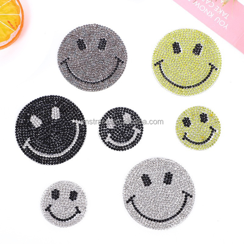 Hot Sale Mix Color Stick On Backing melt Glitter Star Crown Heart Animal Rhinestone Patches