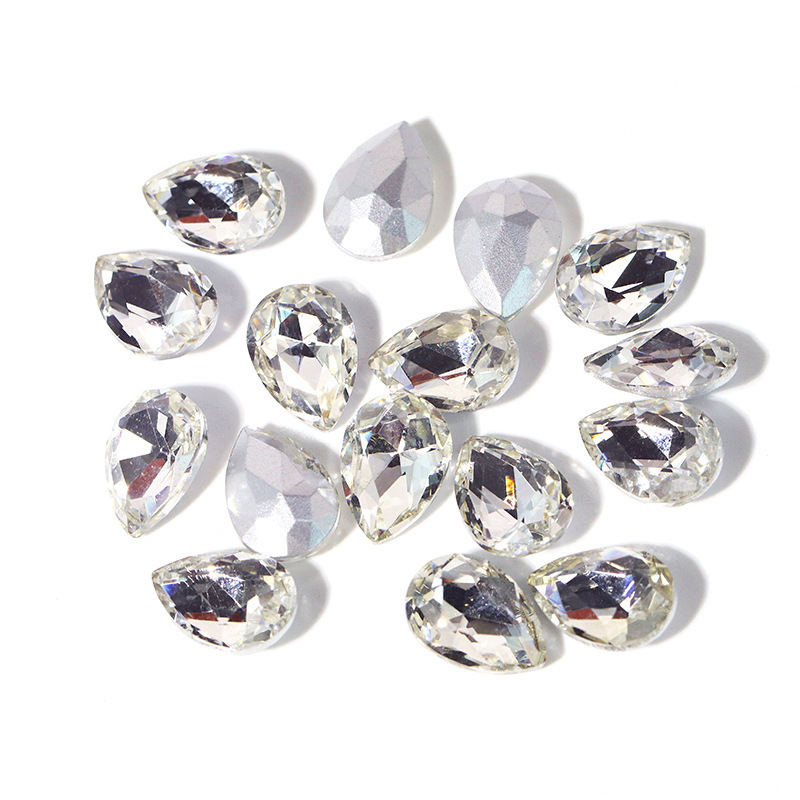 Sew on Glass Crystal Stone / Teardrop Rhinestones Crystal beads /Sew On Rhinestone