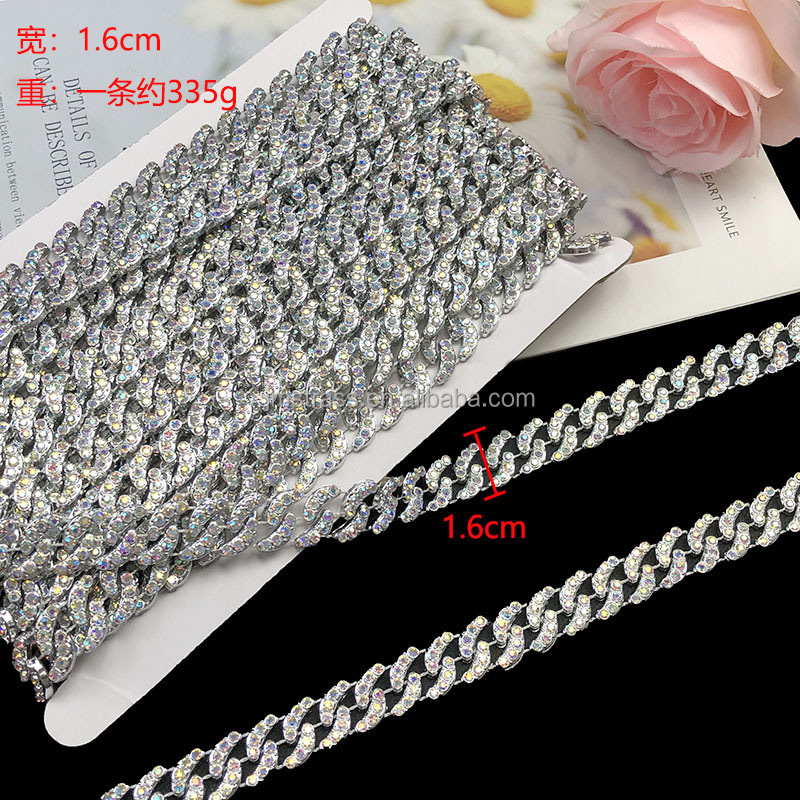 Diamond Homecoming Garter Crystal Beads Embroidery Rhinestone Lace Trimmings For Clothes And Jackets Deals In Wholesale