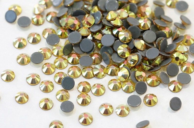 SS10  3mm Hotfix Rhinestones Bulk Gold Crystal Hot Fix Rhinestones for Crafts Clothes DIY Decoration