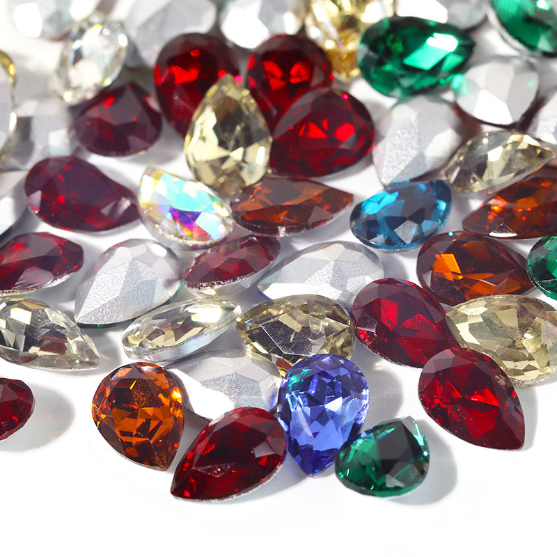 Sew on Glass Crystal Stone / Teardrop Rhinestones Crystal beads /Sew On Rhinestone