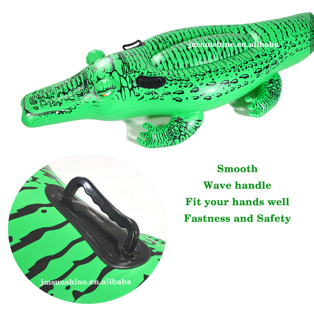 Sunshine Custom Large Inflatable Swimming Pool Crocodile Floatie PVC Crocodile pool float Adults Inflatable Pool Toy