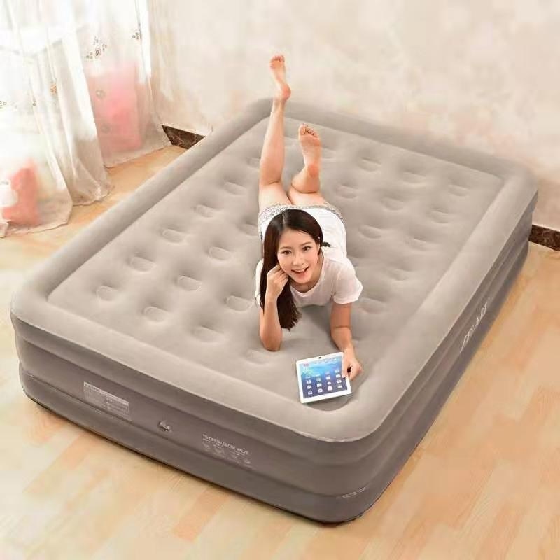 Sunshine Cum 3 Layer Queen Air Mattress Flocking 2 Person Inflatable Air Bed Mattress Camping Muebles Sofa Bed 3d Home Furniture