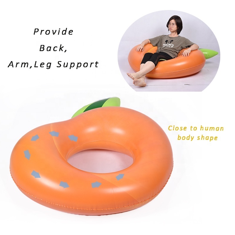 Sunshine Fruit floatie Adult Inflatable Peche Fruit Swim Ring Tube Peach Fruit Pool Float