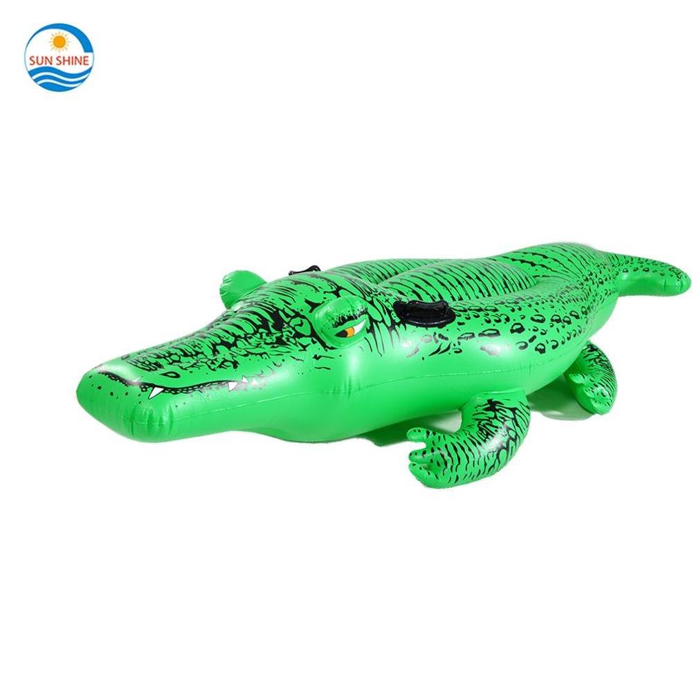 Factory Custom PVC Large Crocodile Floatie Inflatable Swimming Pool Toy Crocodile pool float Adults Floating Rider