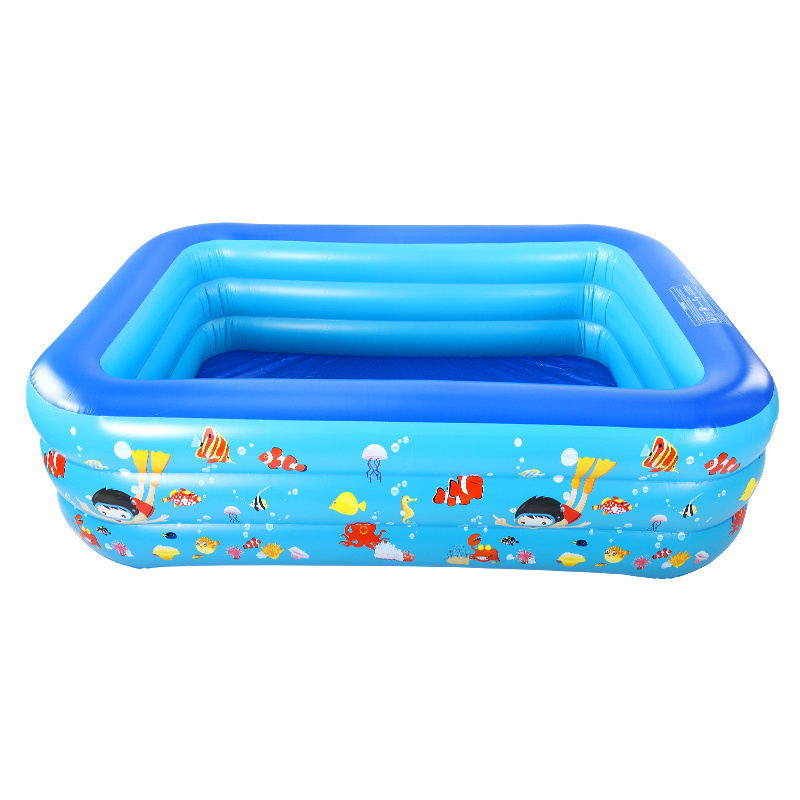 In Stock Summer Fun Inflatable Pool for Kids and Adults Easy to Set Up and Take Down Pool Accessories Rectangular Pool