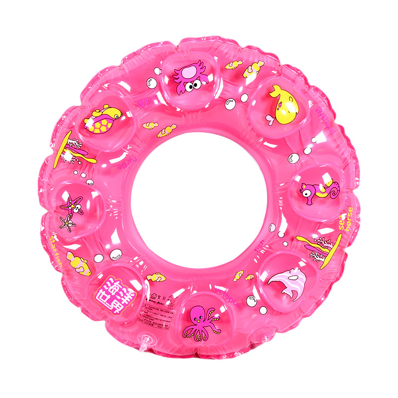 Safe Convenient Pool Accessories Inflatable Swimming Ring Easy to Inflate Inflatable Ring Child-friendly Vibrant Swimming Ring